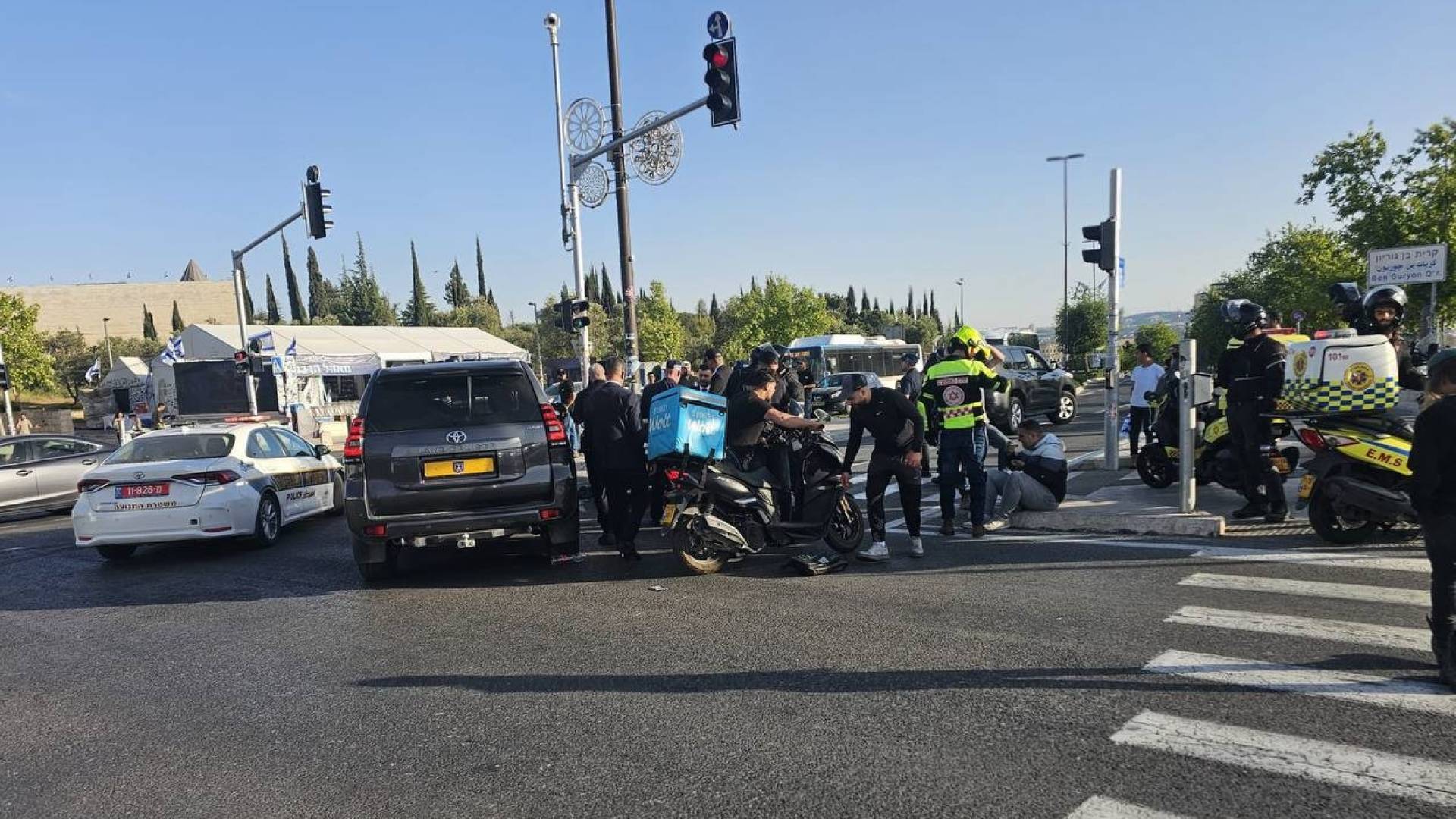 موكب نتنياهو يتعرض لحادث قرب القدس