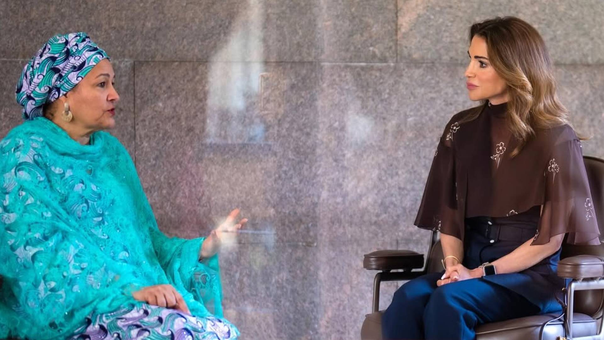 الملكة رانيا تلتقي نائبة الأمين العام للأمم المتحدة على هامش اجتماع مجلس إدارة مؤسسة الأمم المتحدة