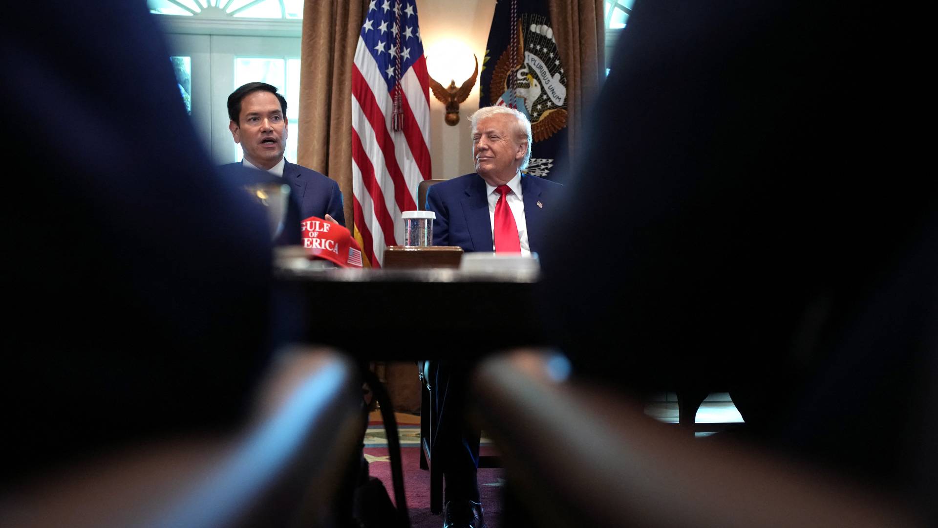 الرئيس الأمريكي دنالد ترمب ووزير الخارجية ماركو روبيو "أ ف ب"