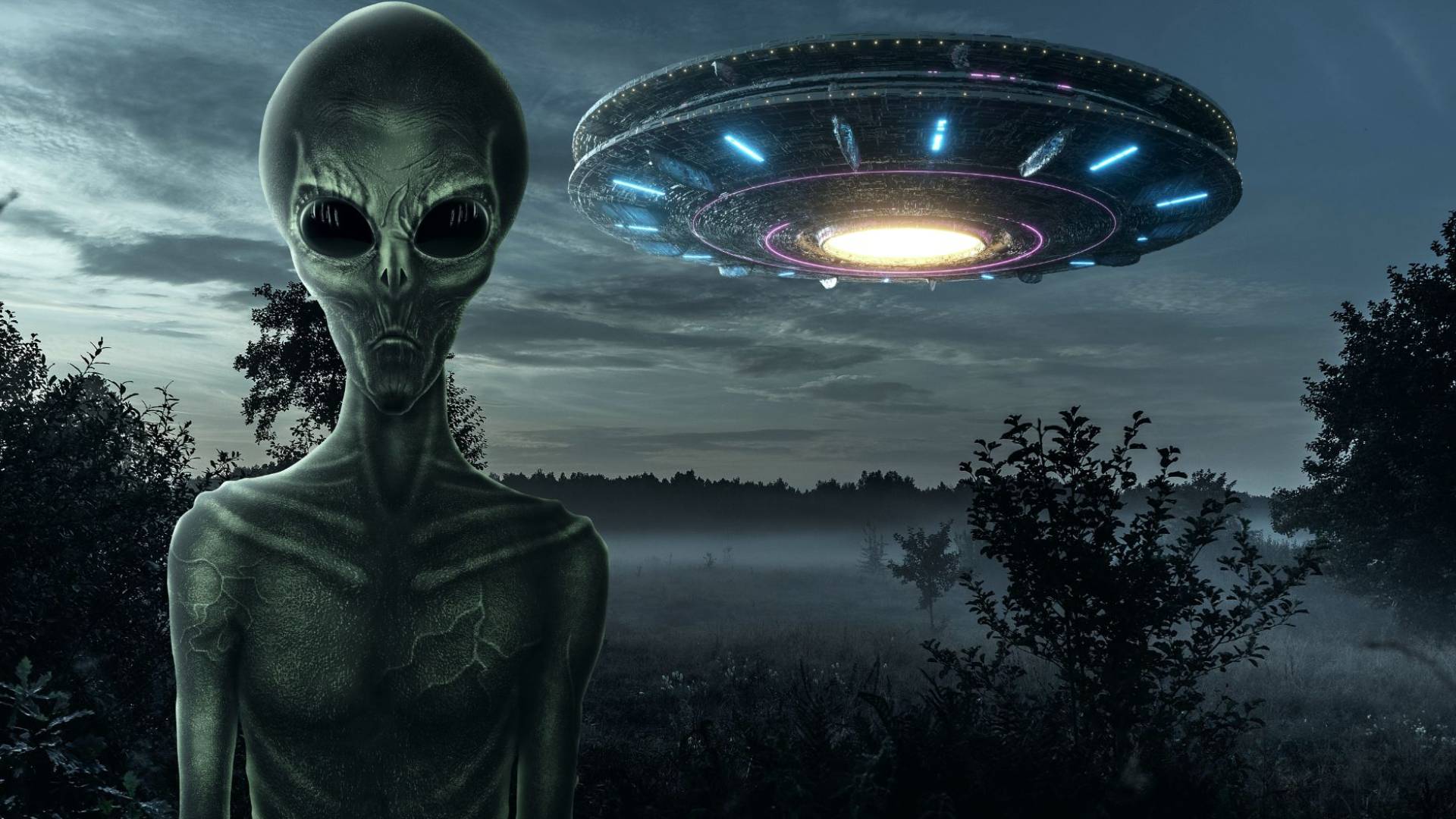 صورة تعبر عن كائنات فضائية (صورة مولدة بالذكاء الاصطناعي)