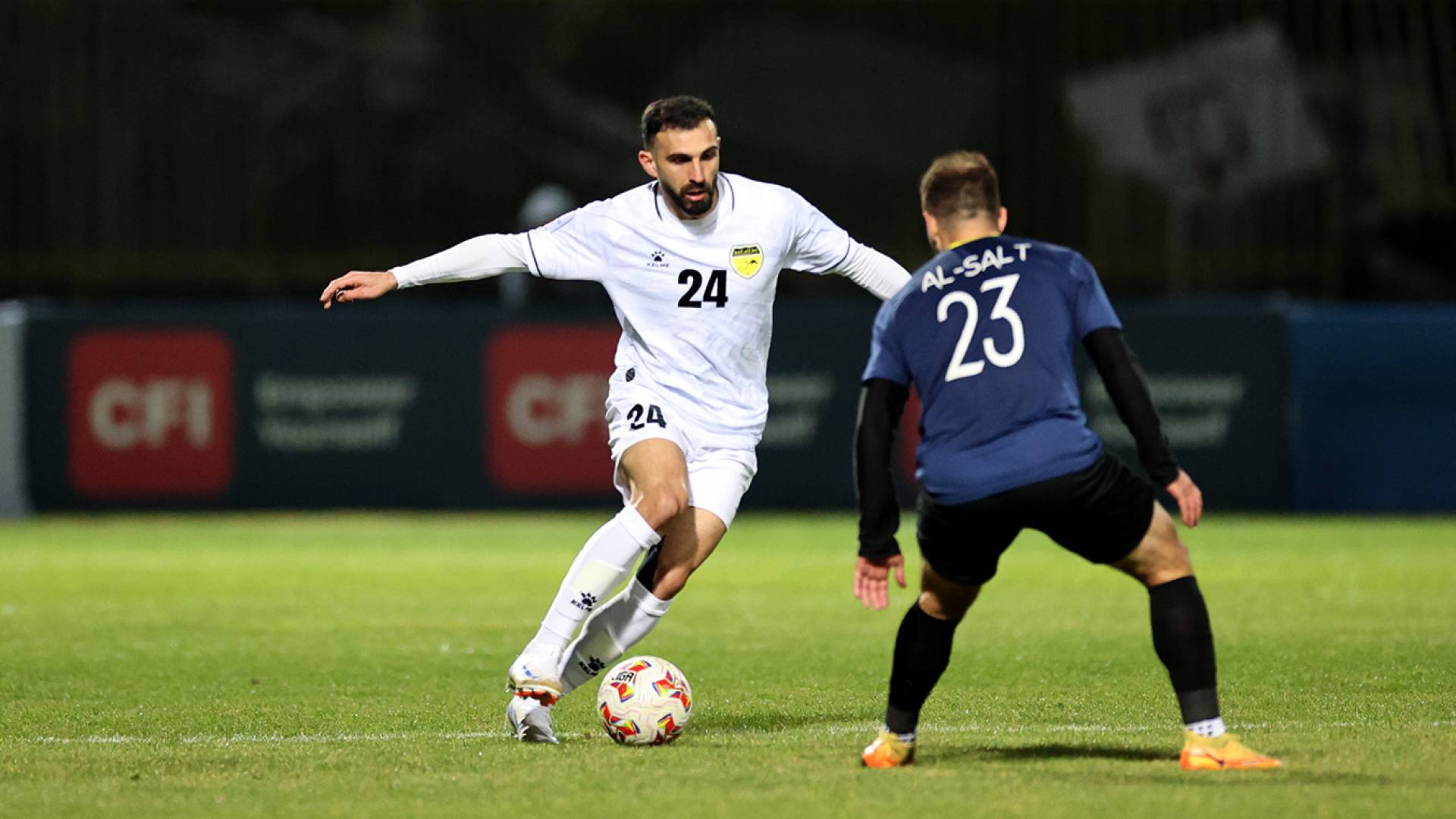 لاعب الحسين اربد احسان حداد من مواجهة سابقة في كأس الأردن