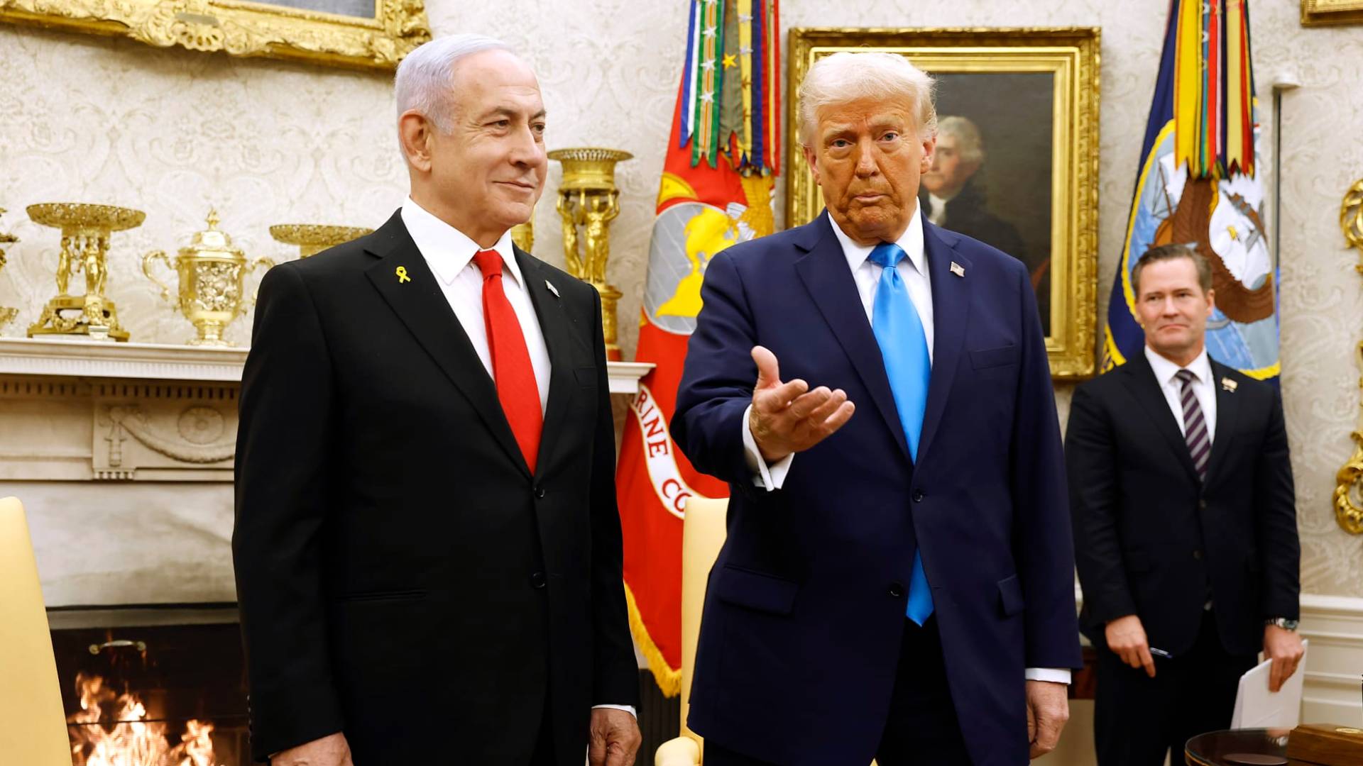 الرئيس الأمريكي دونالد ترمب ورئيس حكومة الاحتلال الإسرائيلي بنيامين نتنياهو