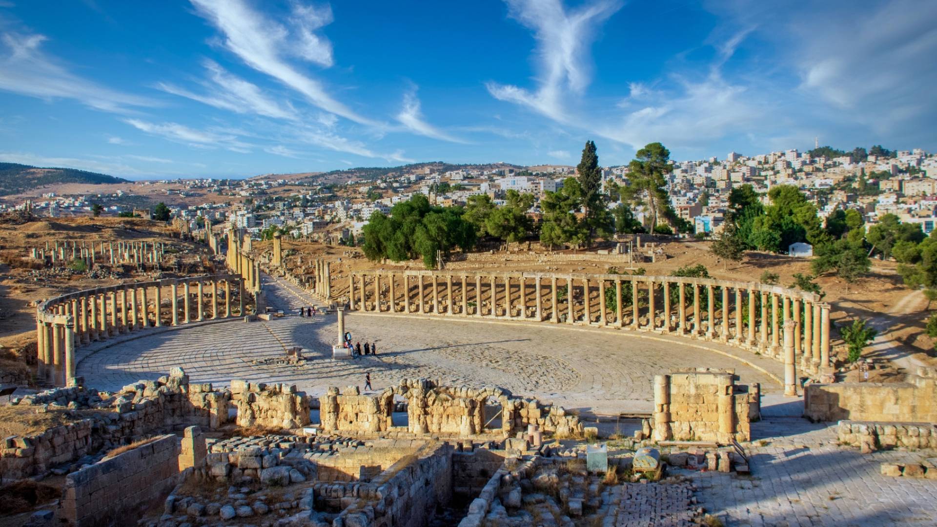 جانب من مدينة جرش الأثرية