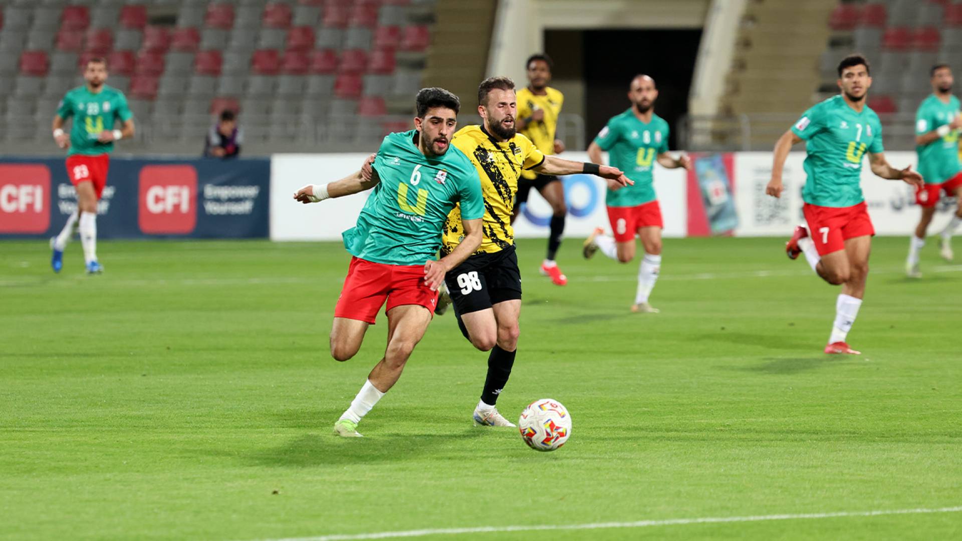 من مباراة سابقة بين الوحدات والحسين