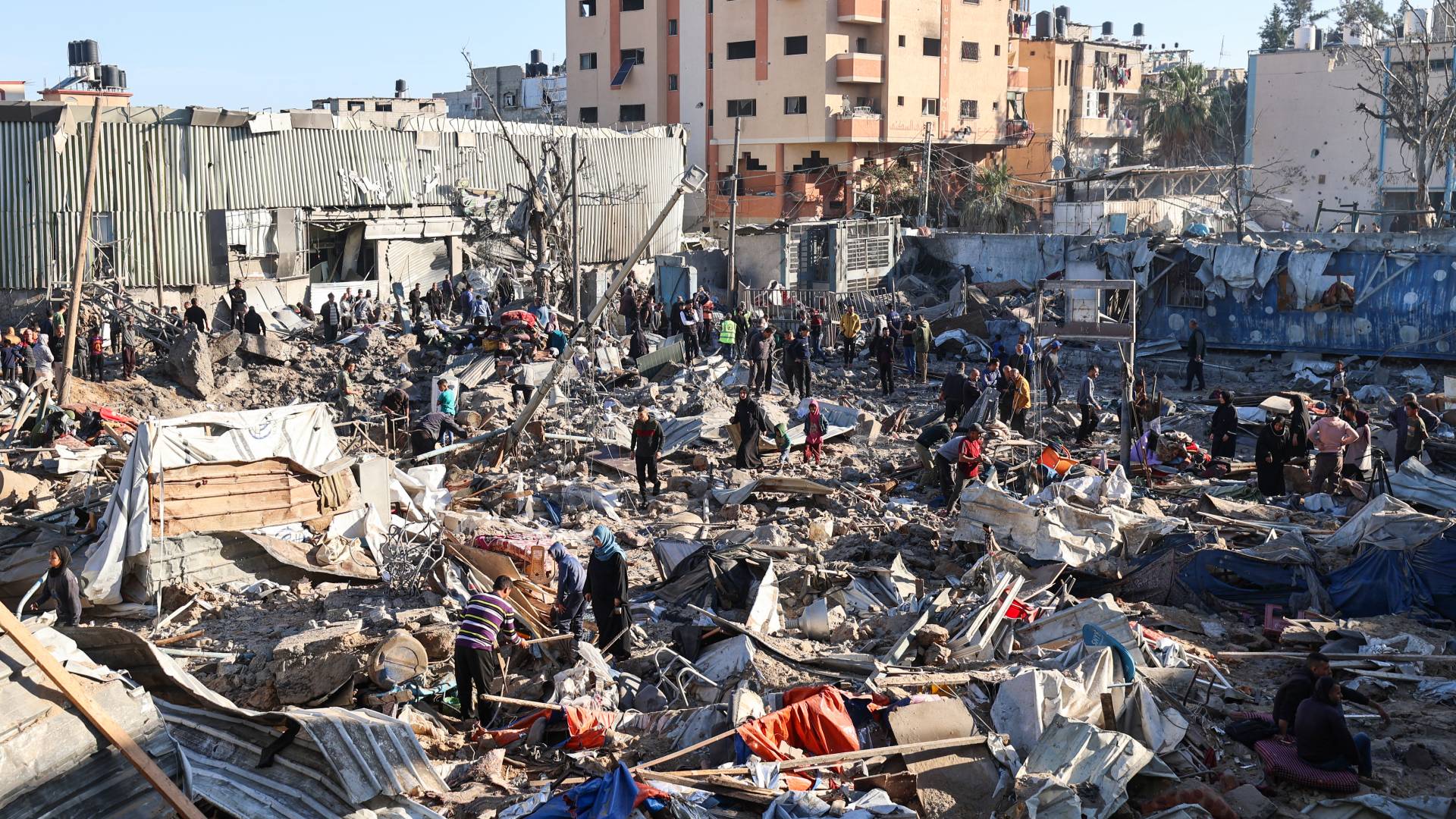 جانب من الدمار الذي خلفه عدوان الاحتلال على غزة
