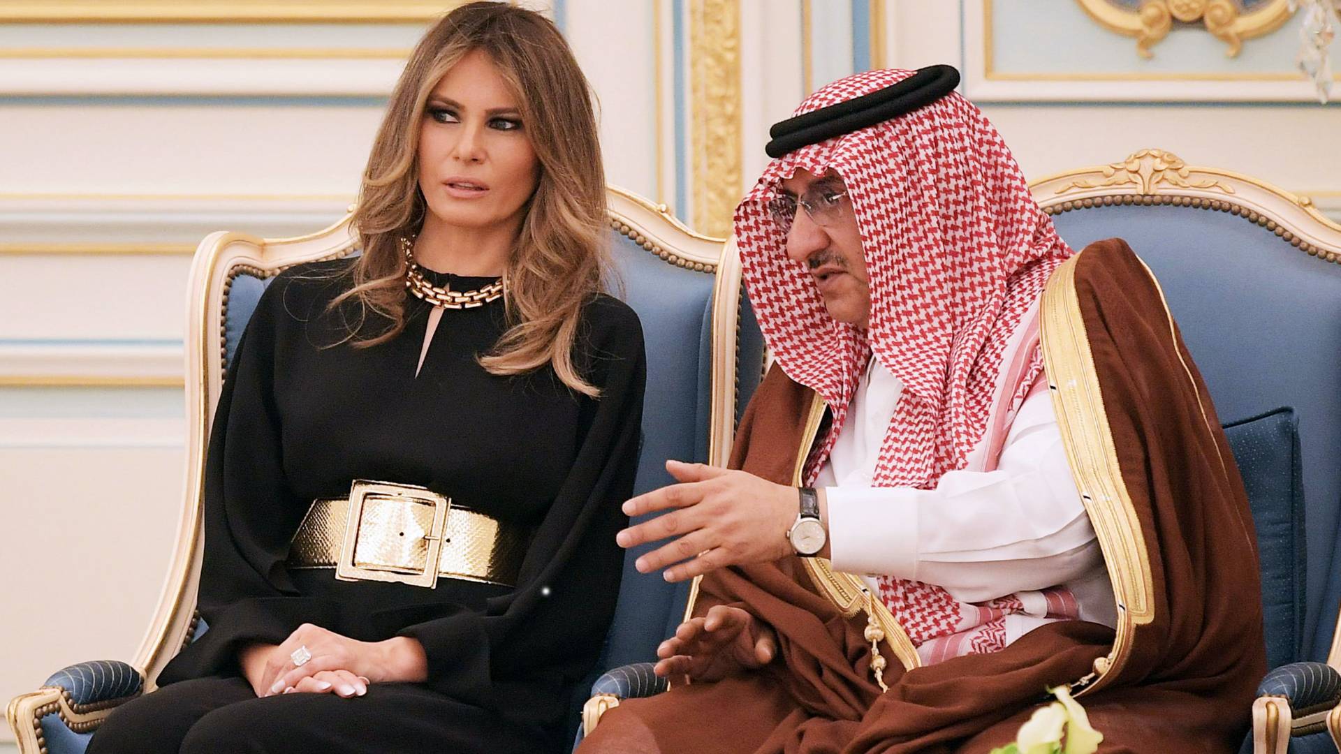 ميلانيا ترمب خلال زيارتها السابقة إلى السعودية