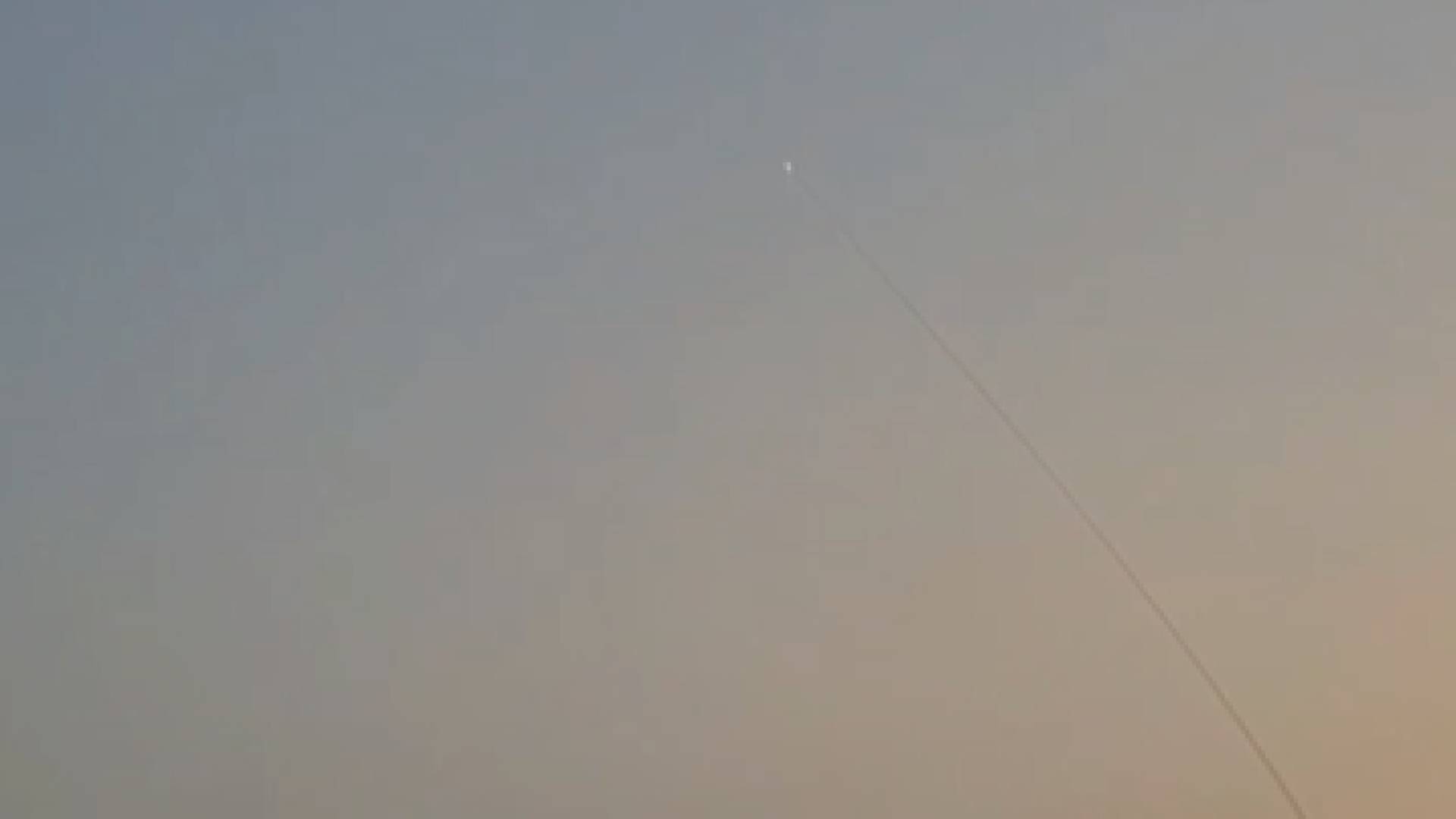 خلال محاولة اعتراض الصاروخ