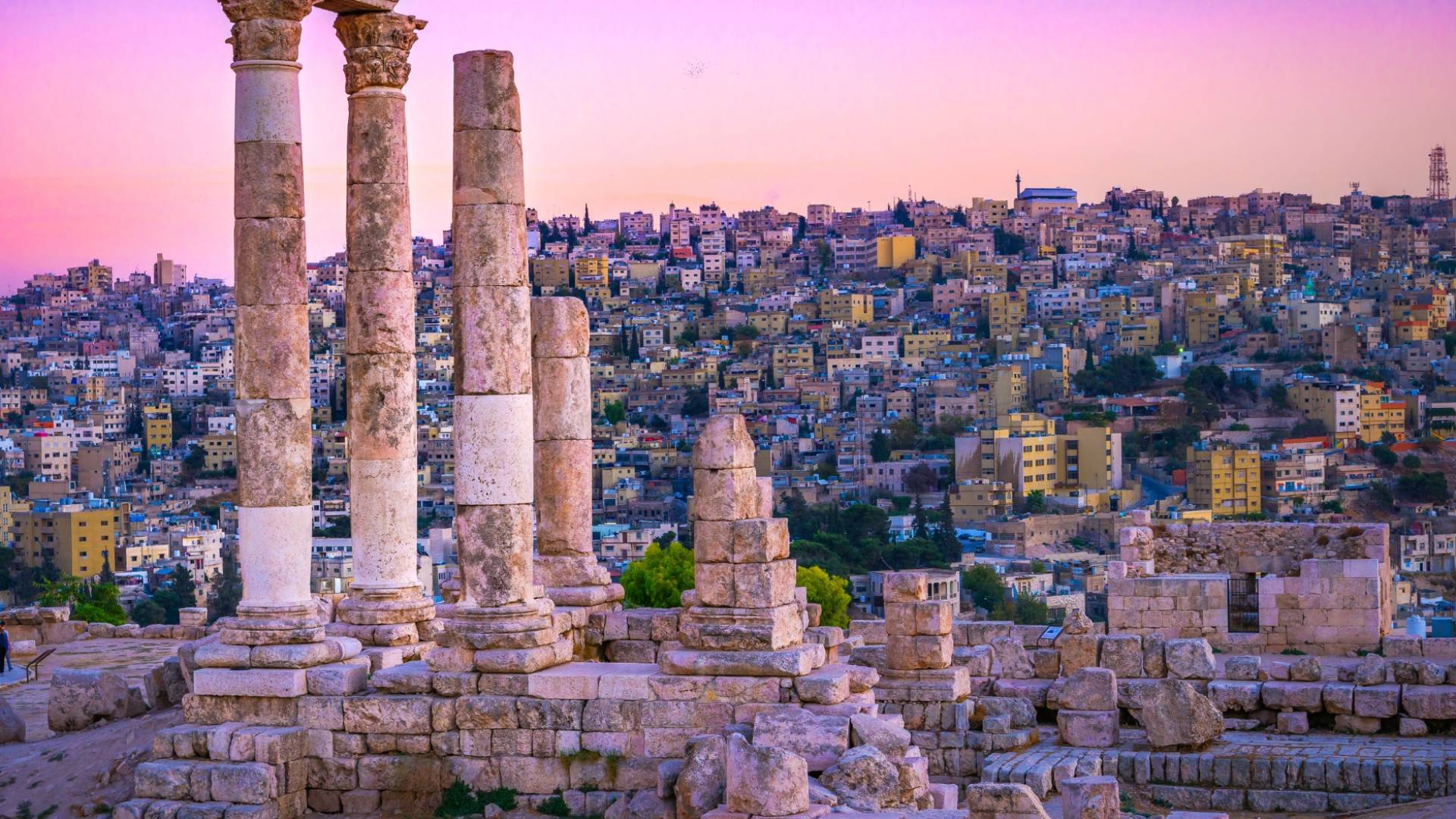 صورة عامة للعاصمة عمان من موقع جبل القلعة