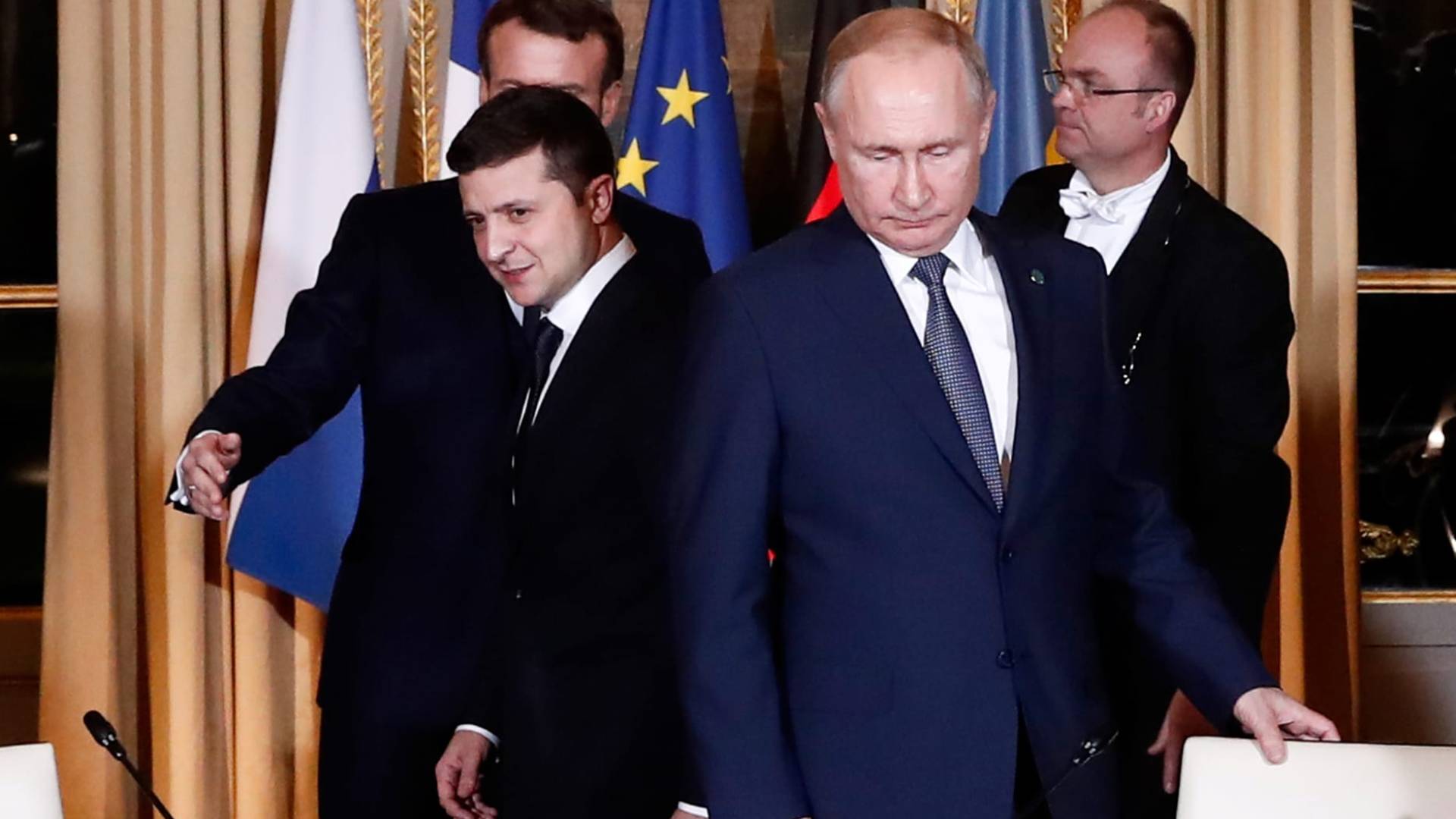 لقاء سابق جمع بوتين وزيلنسكي