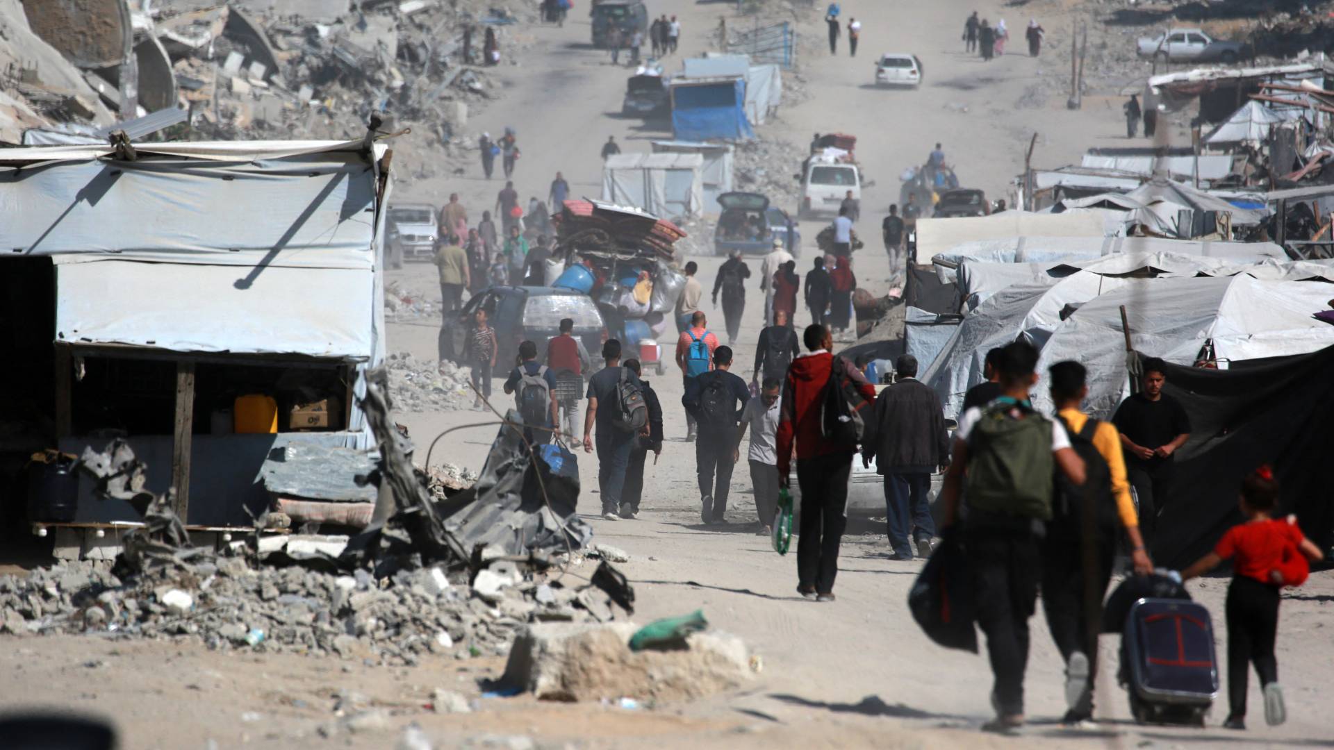 نازحون في مدينة غزة