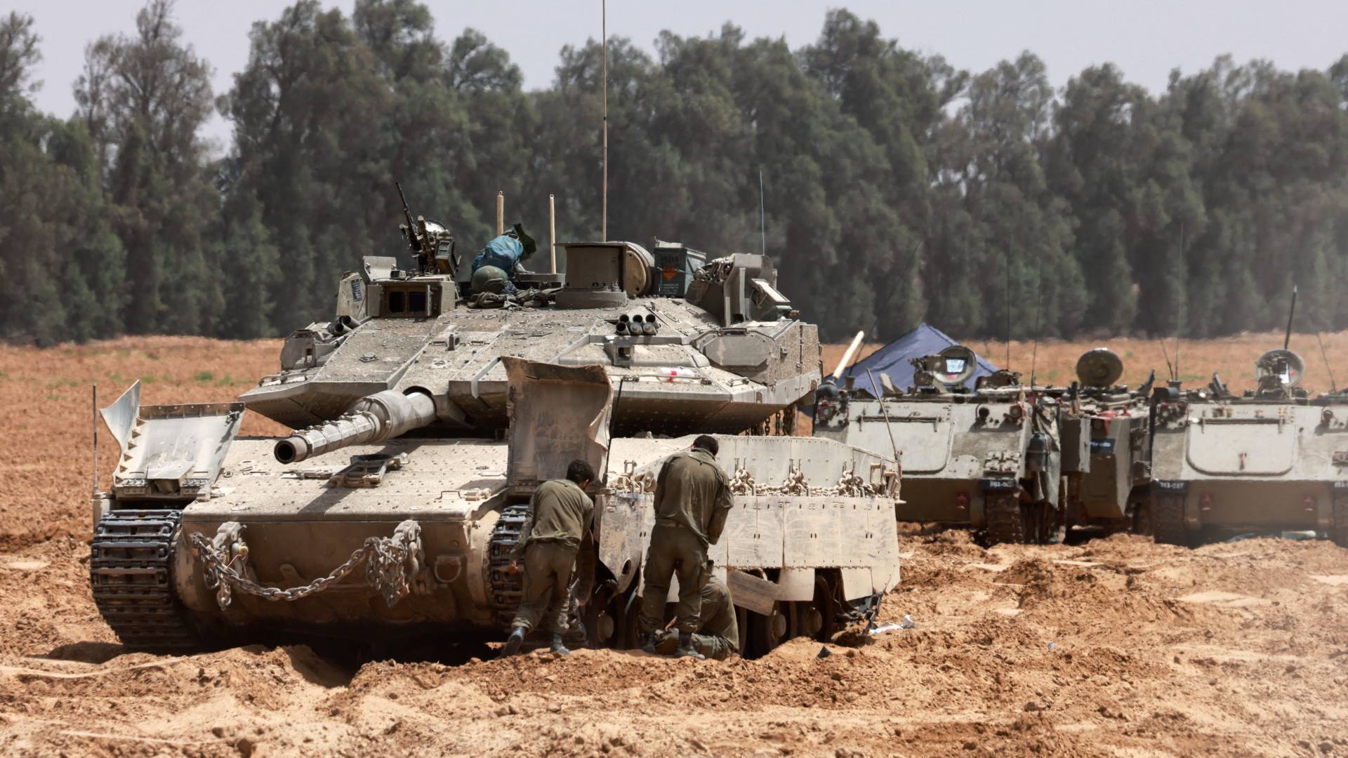 دبابة تابعة لجيش الاحتلال في قطاع غزة