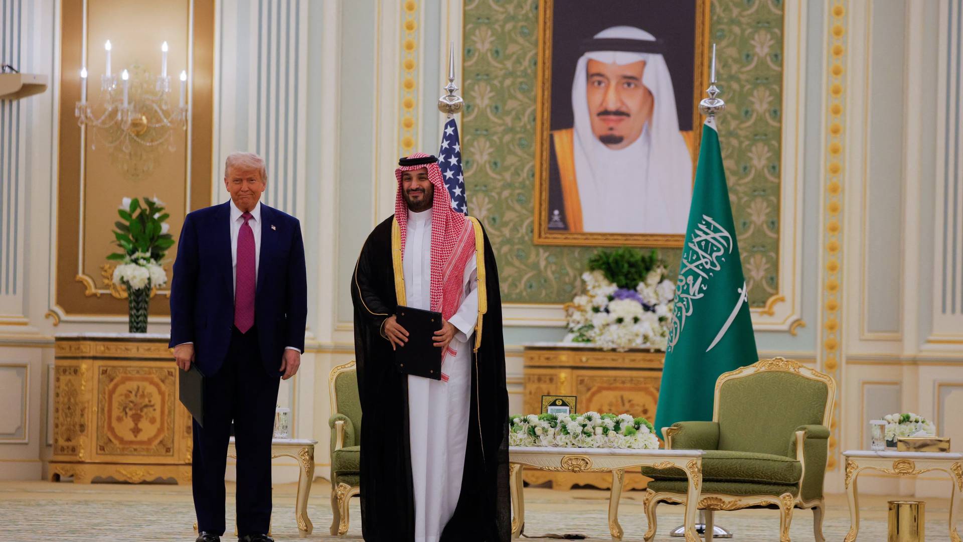 ولي العهد السعودي الأمير محمد بن سلمان والرئيس الامريكي دونالد ترمب