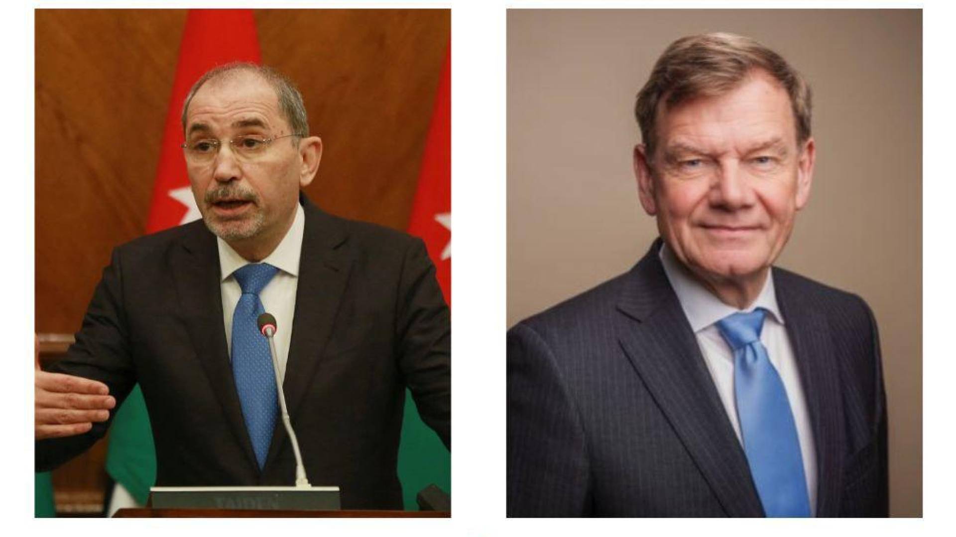 وزير الخارجية أيمن الصفدي يسارا ونظيره الألماني