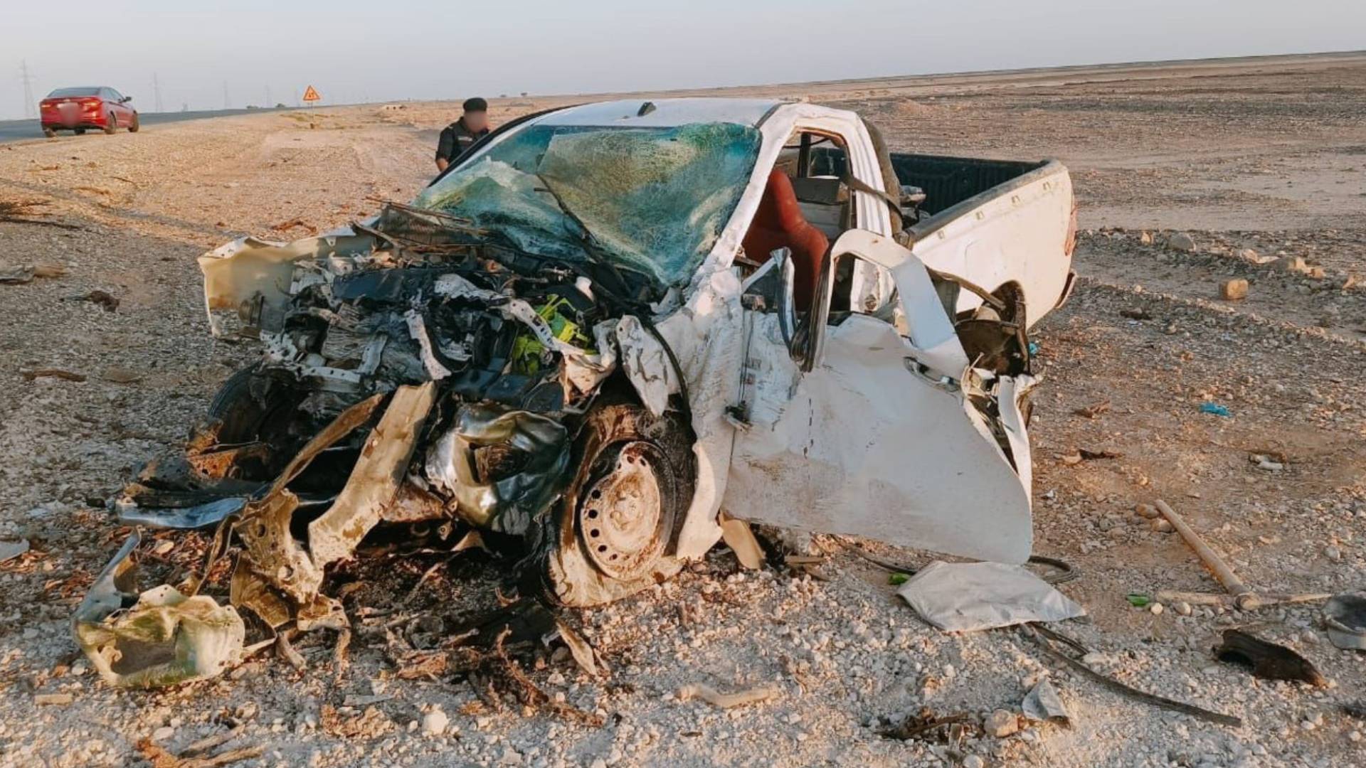 حادث تصادم على طريق الشيدية