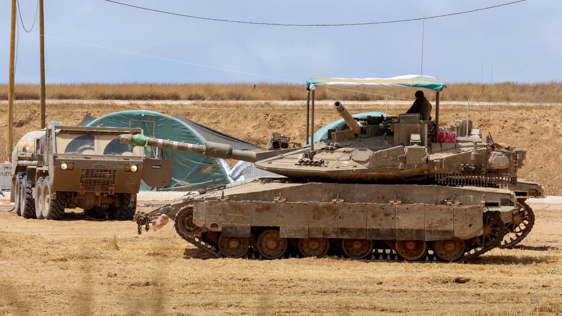 دبابة تابعة لجيش الاحتلال في قطاع غزة