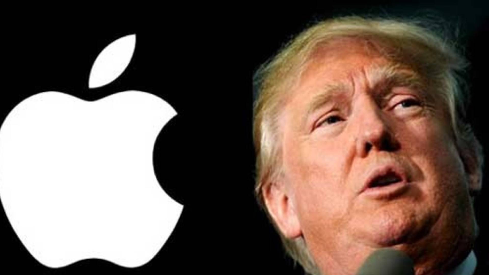 ترامب وشعار شركة آبل
