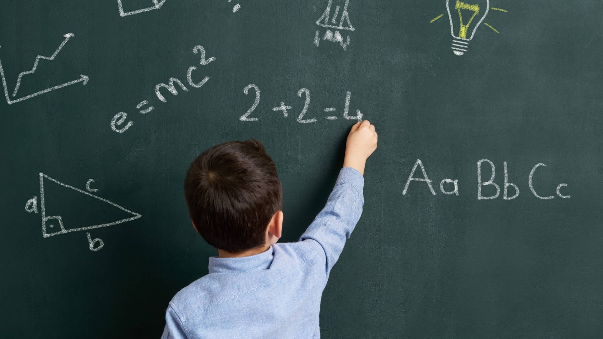 طالب يتعلم في مدرسة