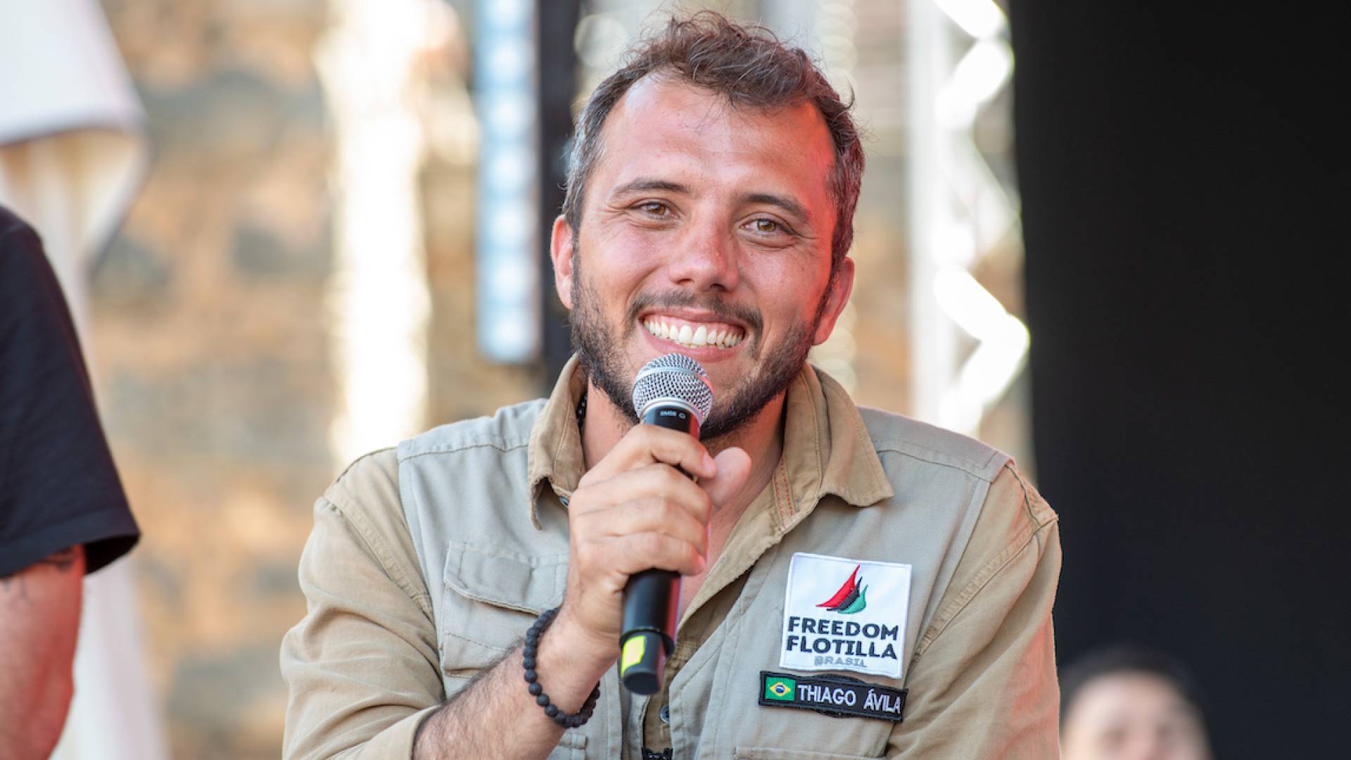 الناشط البرازيلي وعضو "أسطول الحرية" تياغو أفيلا