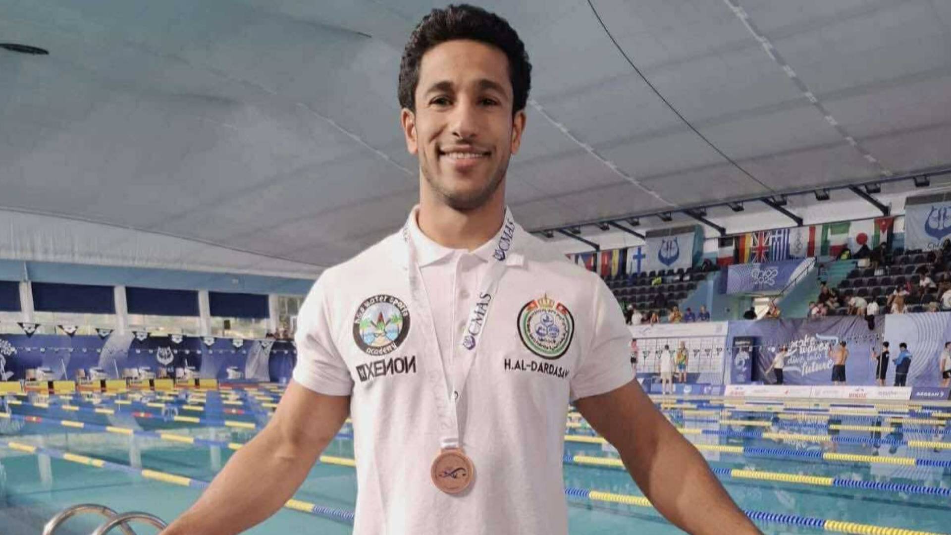 لاعب المنتخب الوطني لسباحة الزعانف حمزة الدردساوي