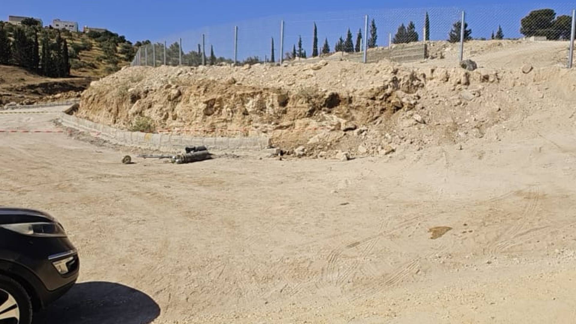 موقع سقوط شظايا في إربد