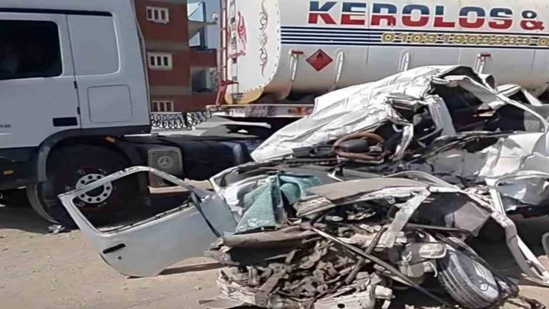 حادث التصادم في محافظة المنوفية