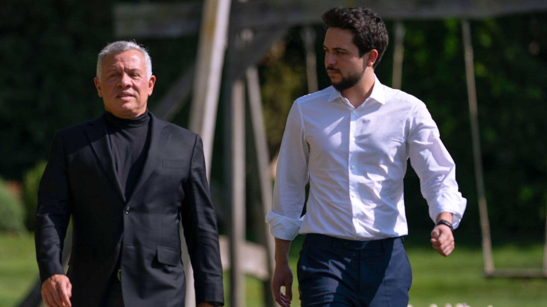 جلالة الملك عبدالله، والأمير الحسين بن عبدالله