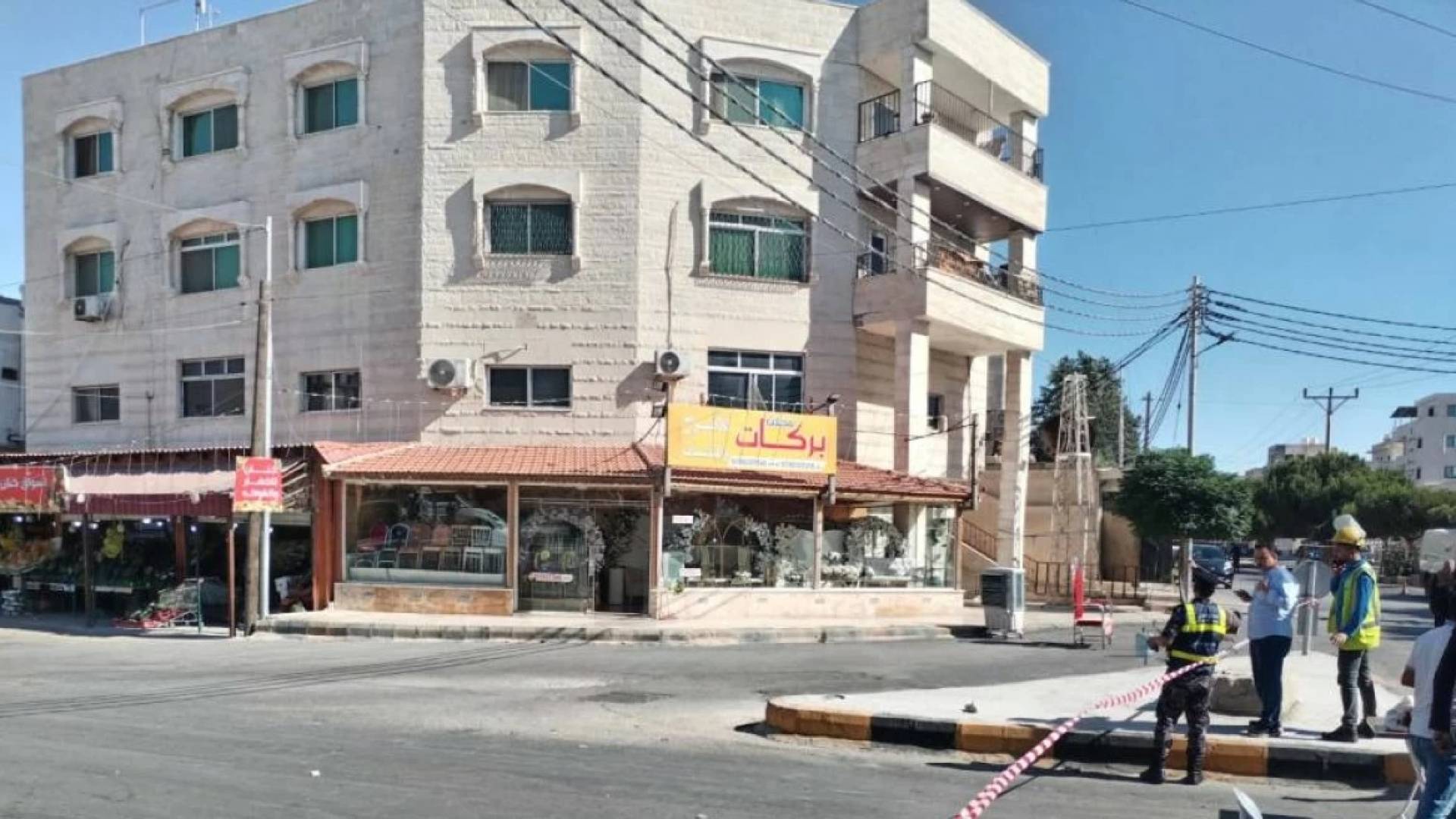 المبنى الذي انهار في إربد