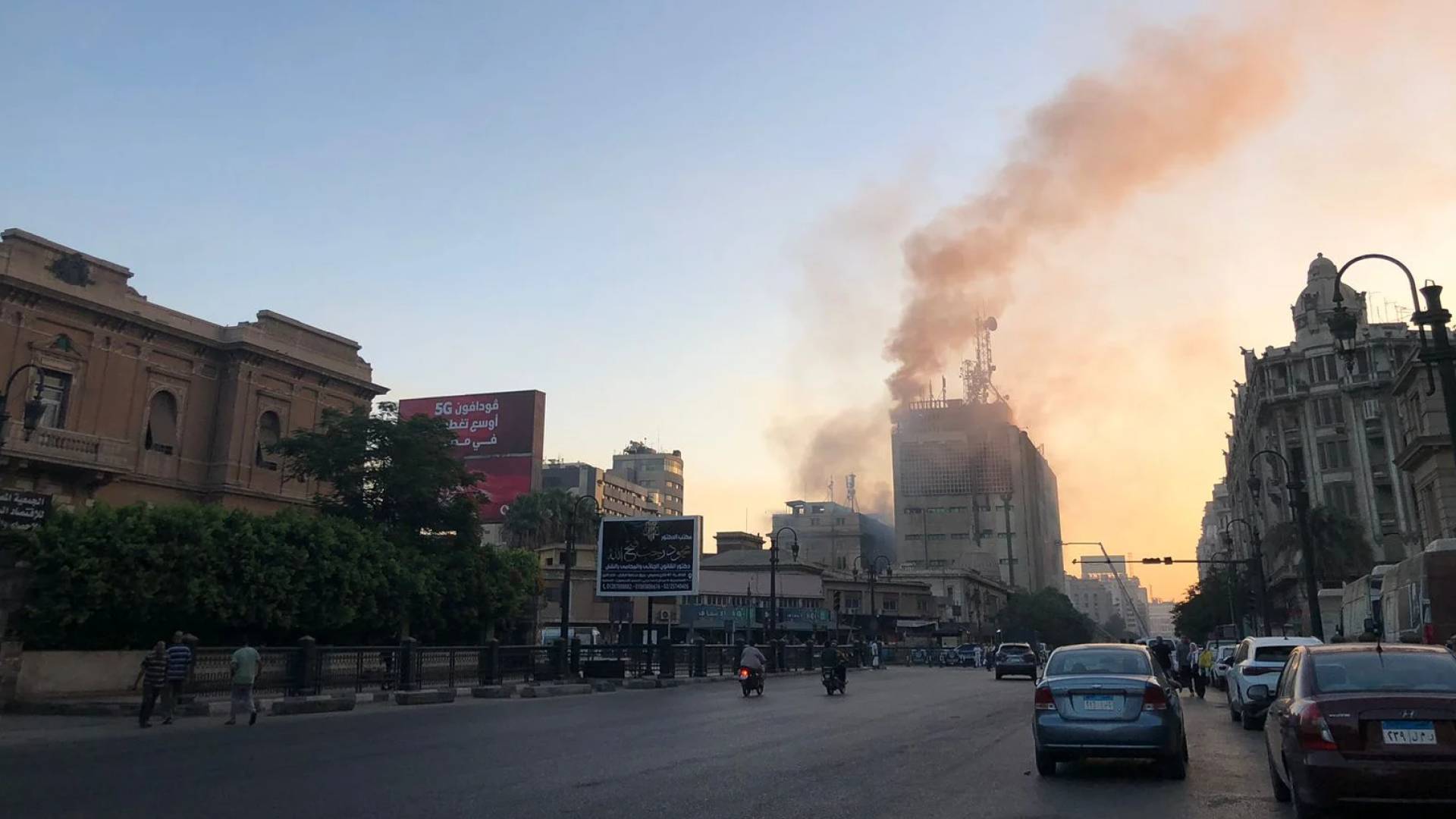 حريق سنترال رمسيس