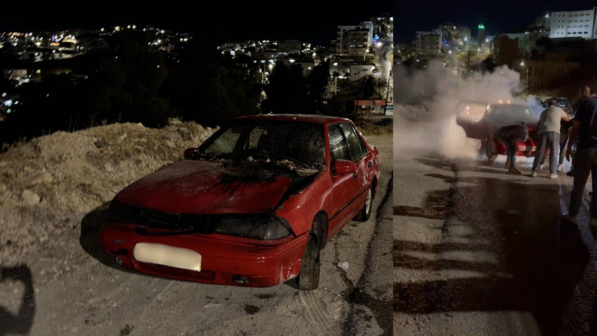 اخماد حريق نشب بمركبة بالسلط
