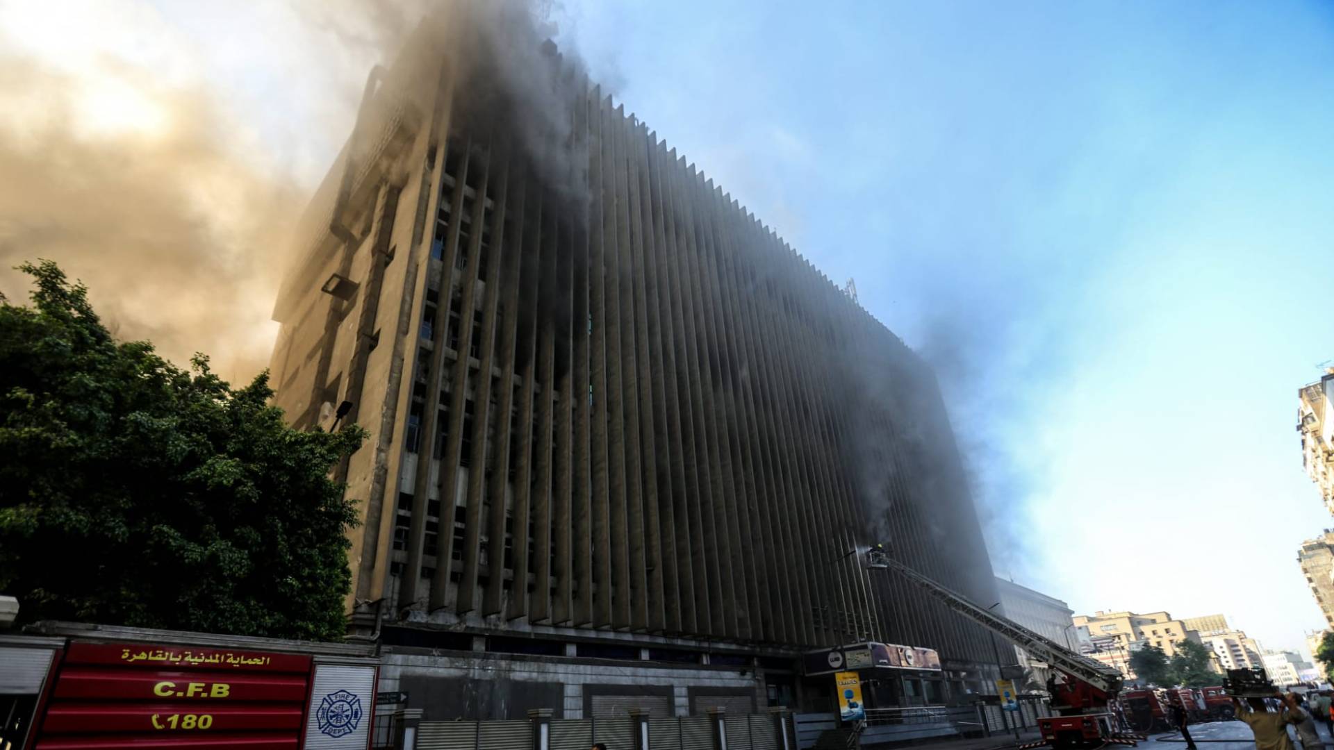 حريق سنترال رمسيس- القاهرة