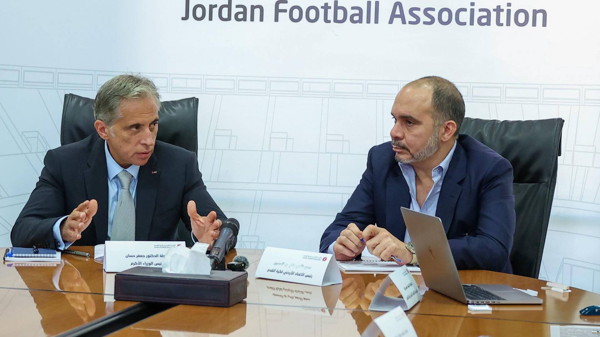 سمو الأمير علي بن الحسين، ورئيس الوزراء جعفر حسان