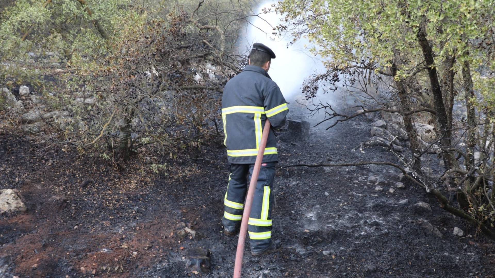 إخماد حريق اندلع في أحراش جرش