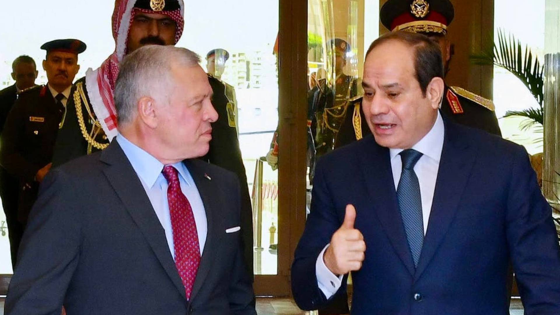 جلالة الملك عبدالله الثاني  الرئيس المصري عبدالفتاح السيسي