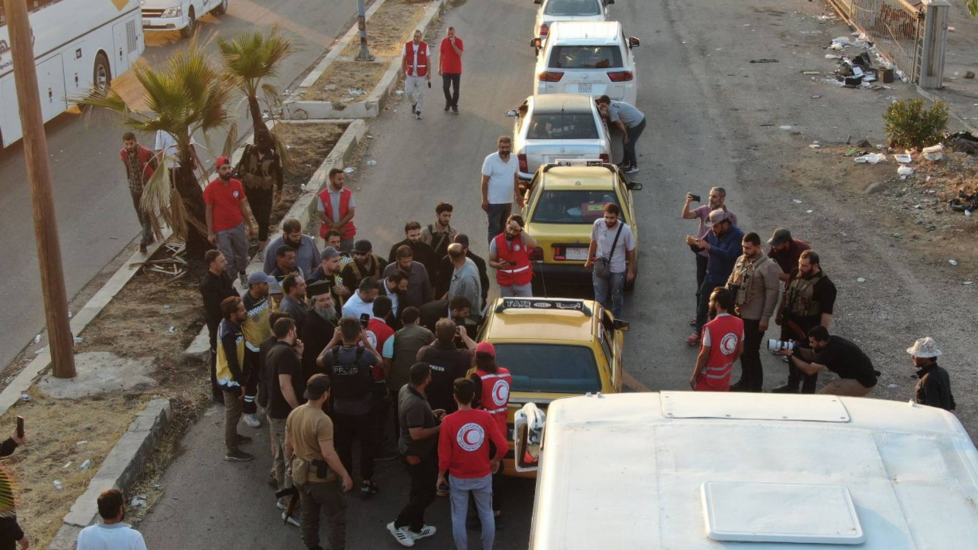 خروج عوائل محتجزة في السويداء