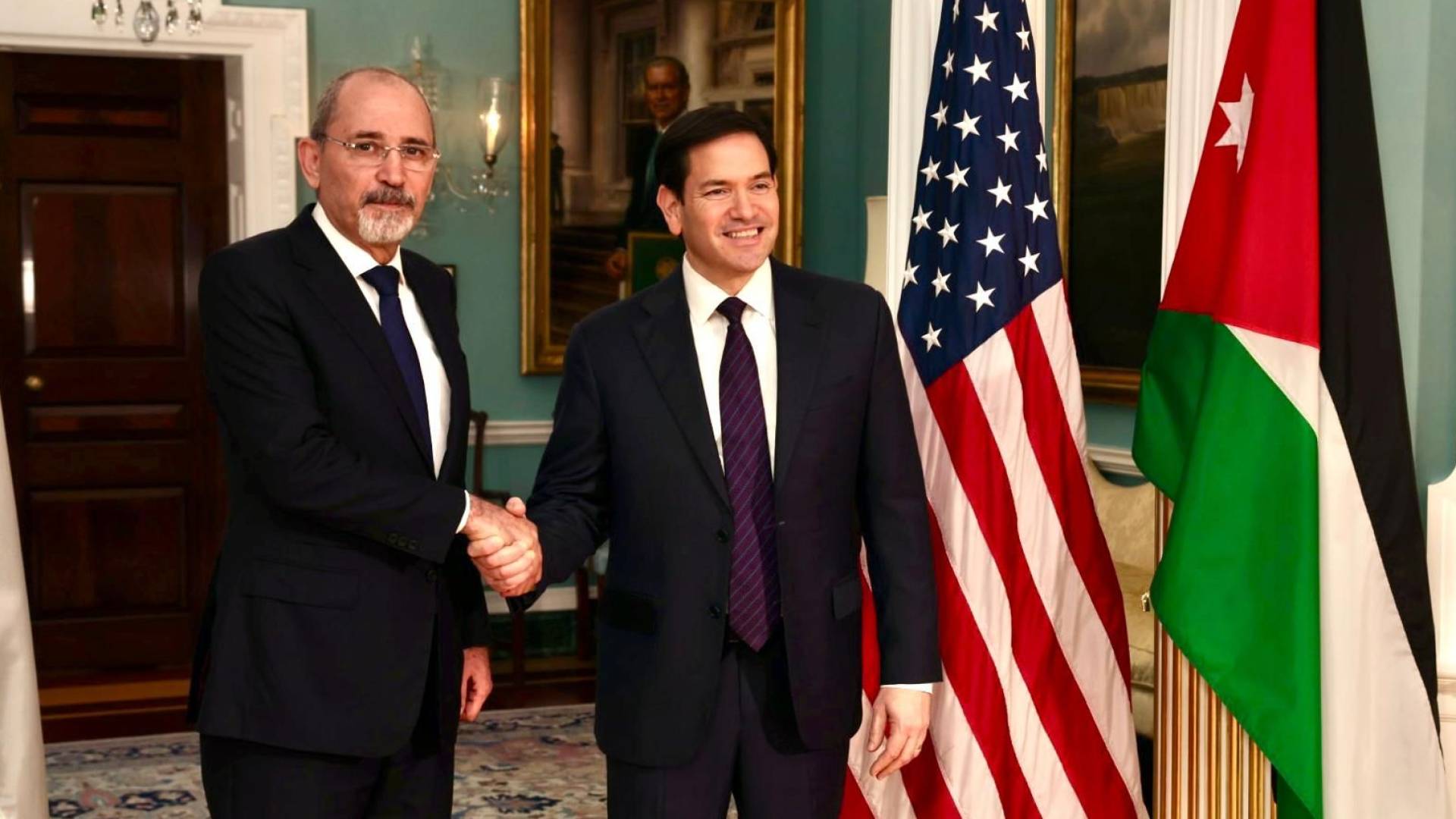وزير الخارجية أيمن الصفدي ووزير الخارجية الأمريكي ماركو روبيو