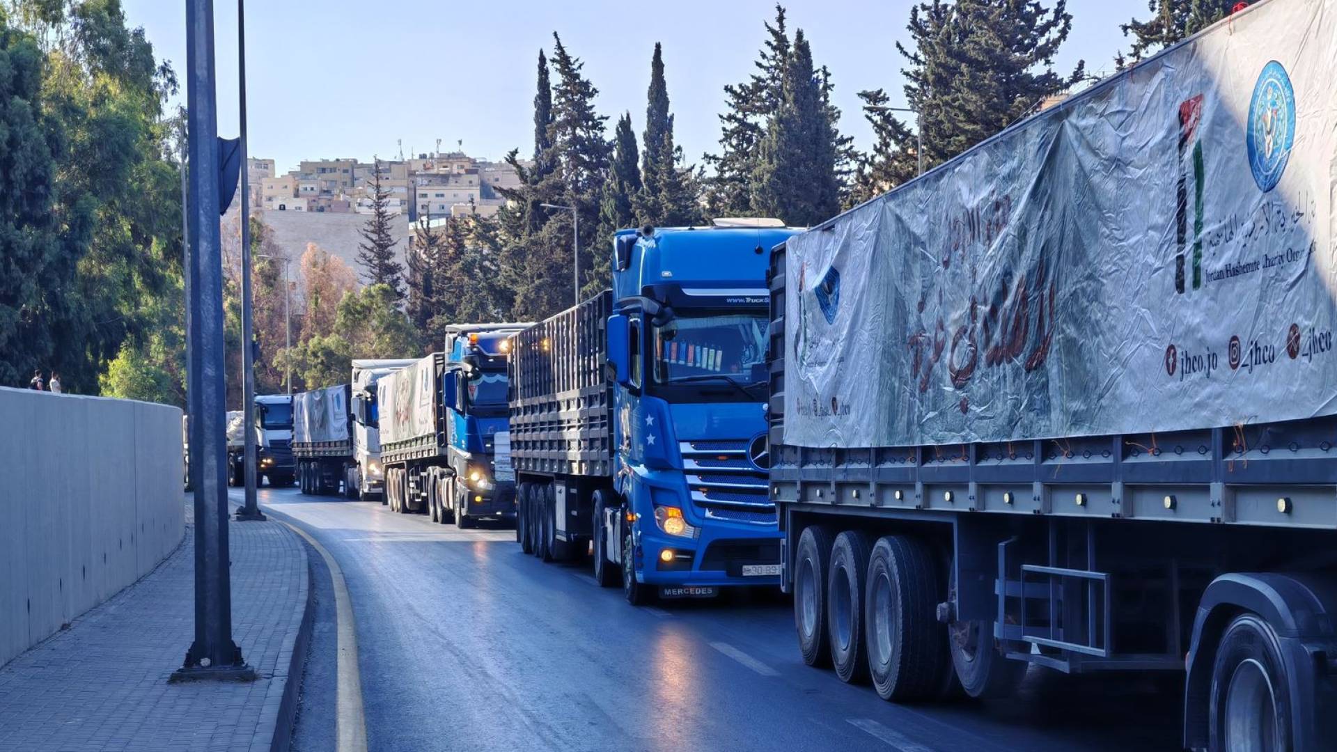 قافلة مساعدات أردنية