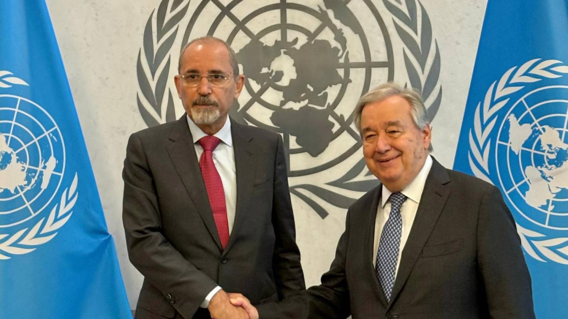 وزير الخارجية وشؤون المغتربين أيمن الصفدي- الأمين العام للأمم المتحدة أنطونيو غوتيريش