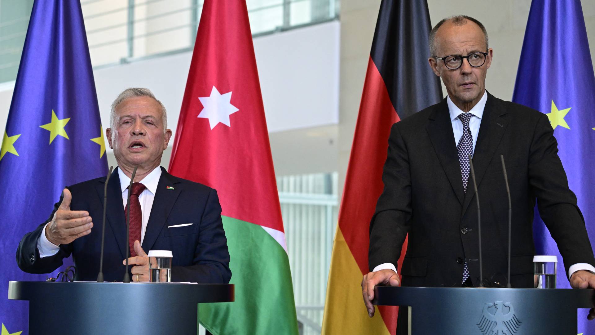 جلالة الملك عبدالله الثاني والمستشار الألماني فريدريش ميرتس