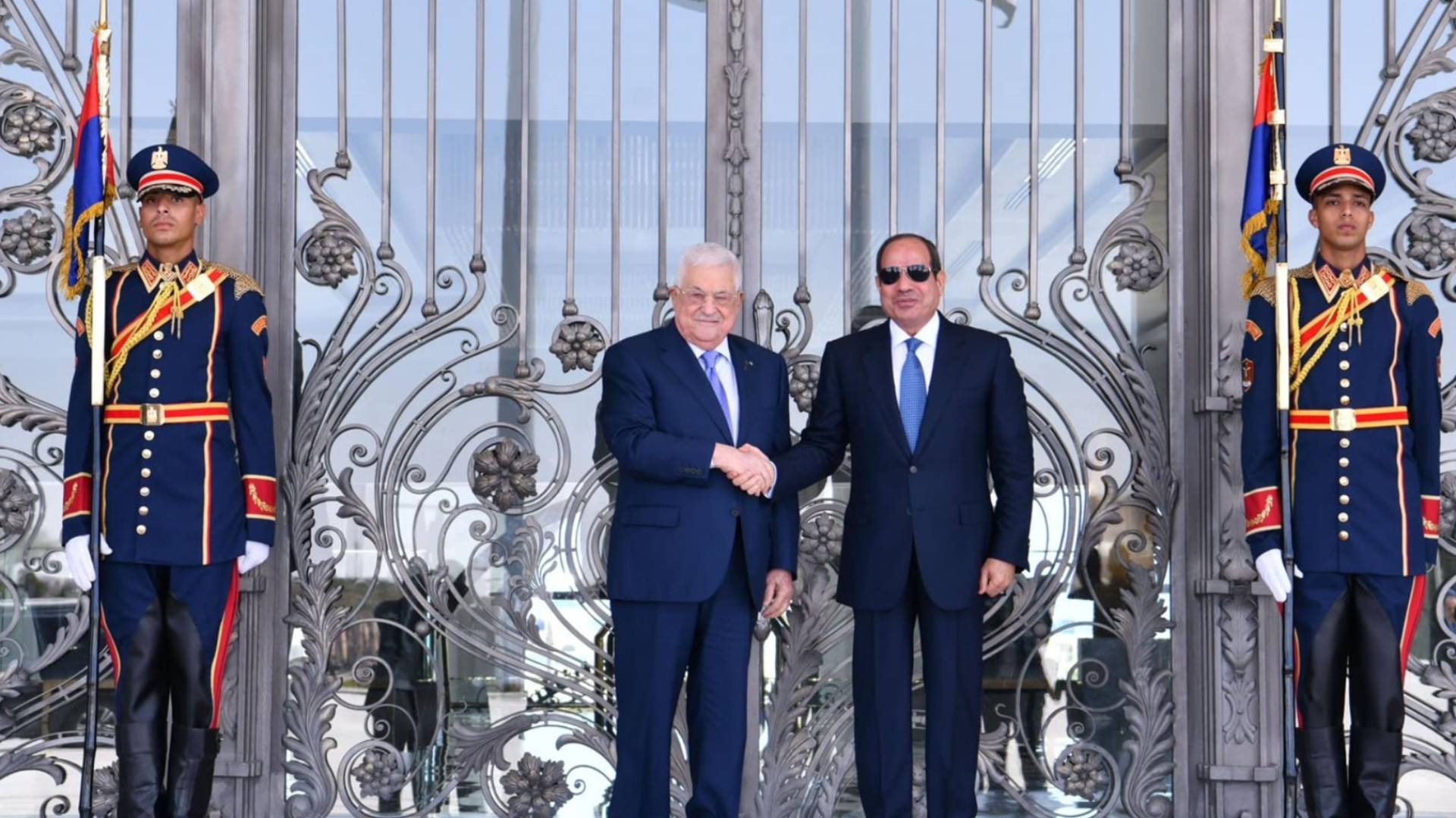 الرئيس الفلسطيني محمود عباس والرئيس المصري عبدالفتاح السيسي