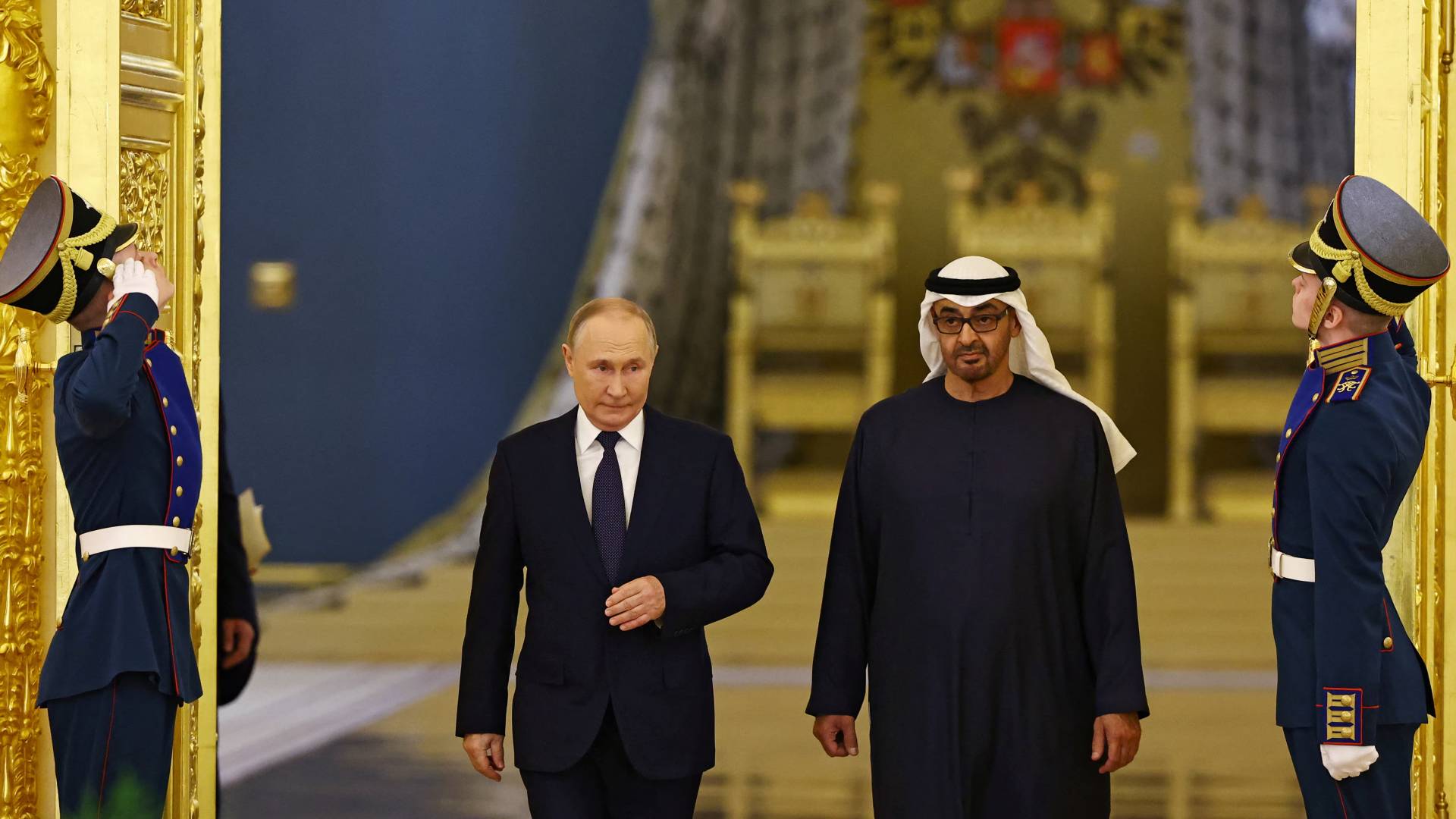 الرئيس الروسي فلاديمير بوتين والرئيس الإماراتي محمد بن زايد آل نهيان