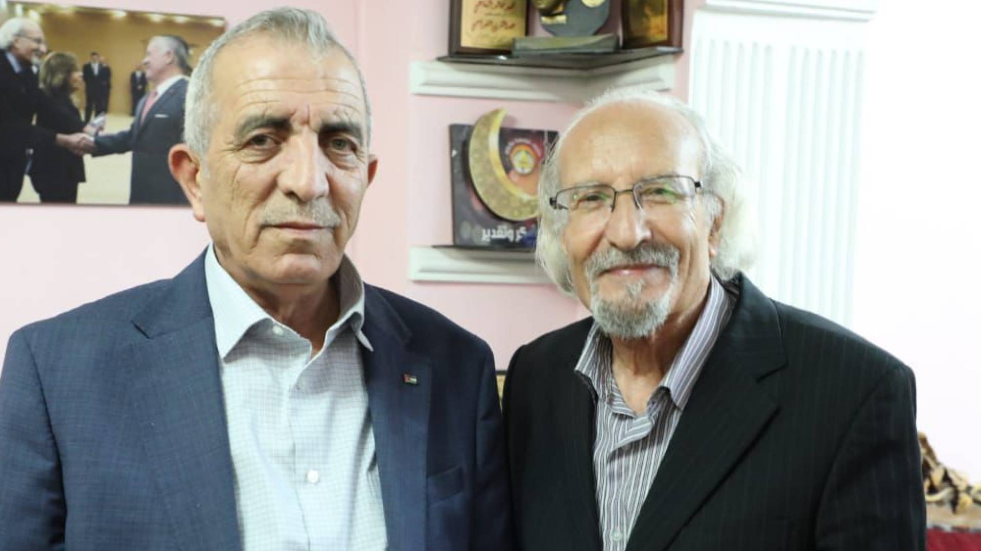 وزير الثقافة مصطفى الرواشدة و الاعلامي  هشام عودة،