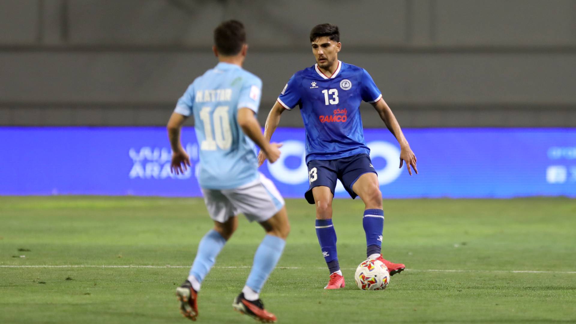 من مباراة الرمثا والفيصلي