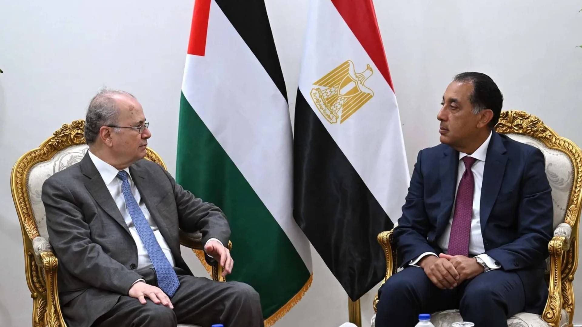 رئيس الوزراء الفلسطيني ووزير الخارجية المصري
