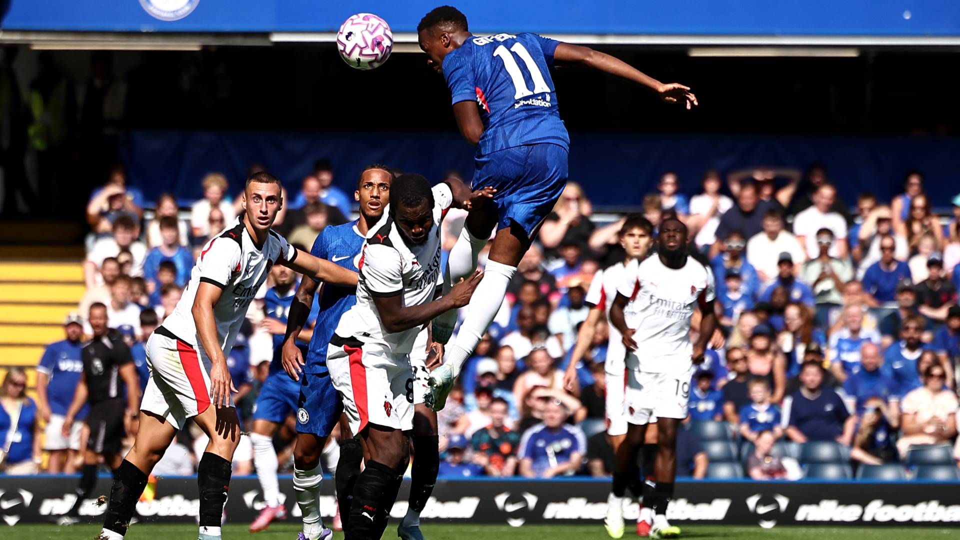 من مباراة تشيلسي وميلان الودية قبل أيام