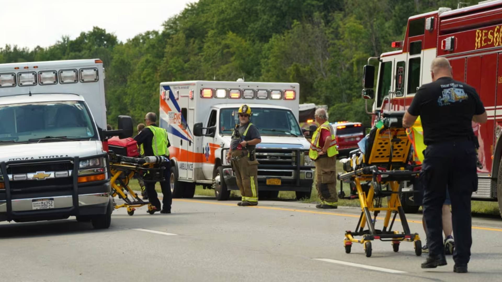 انقلاب حافلة في نيويورك