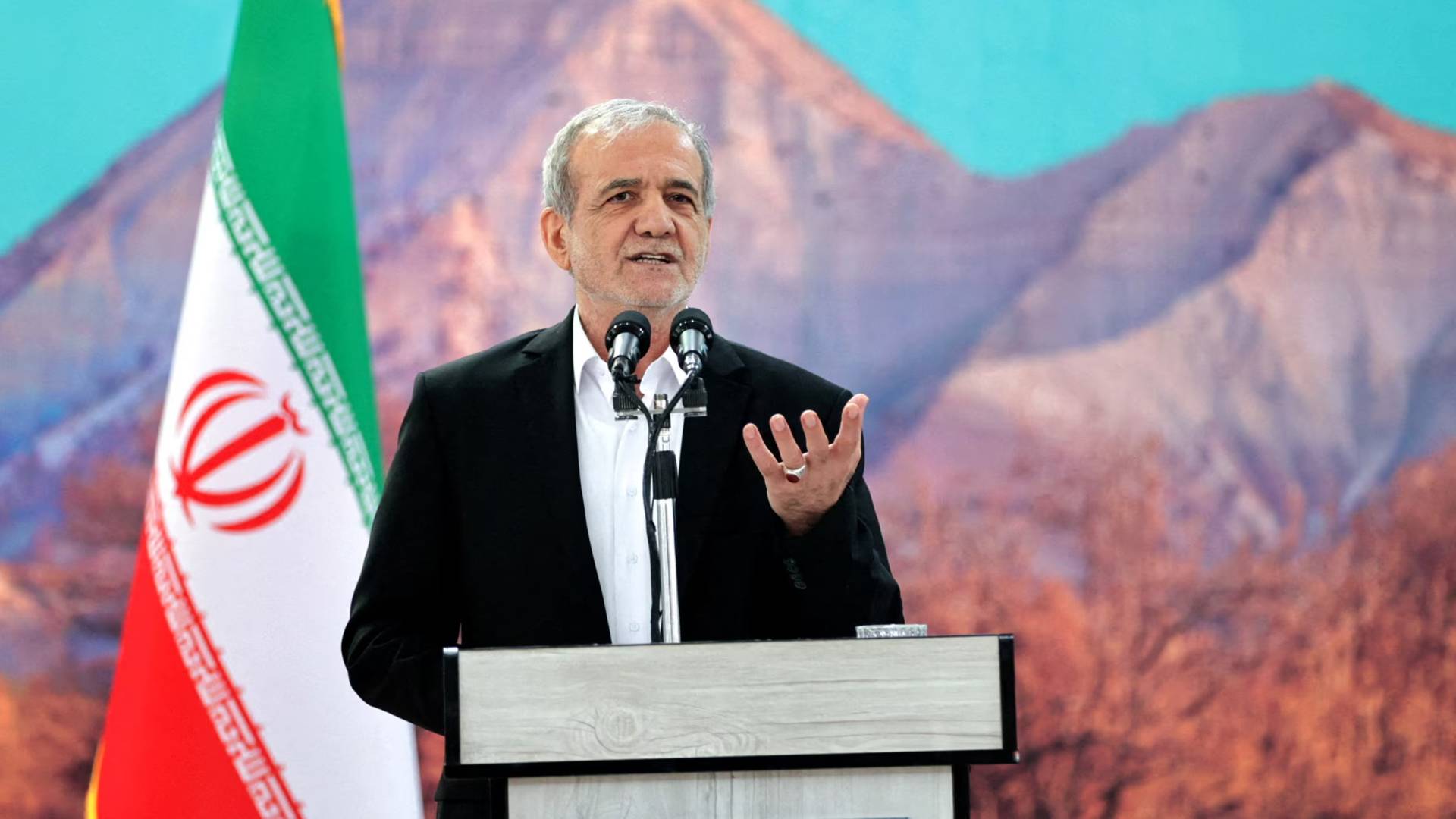 الرئيس الإيراني، مسعود بزشكيان