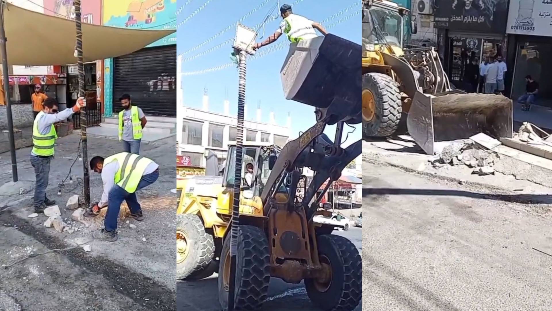 أمانة عمان تزيل اعتداءات