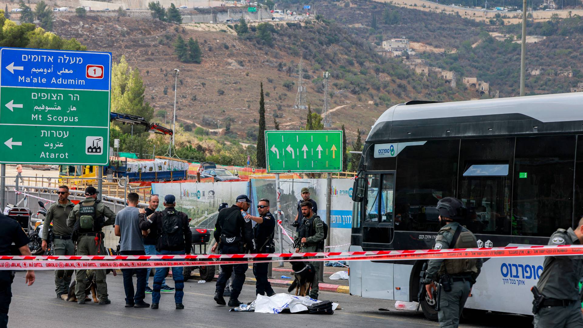 موقع إطلاق نار عند مفرق مستوطنة "راموت" شمال القدس