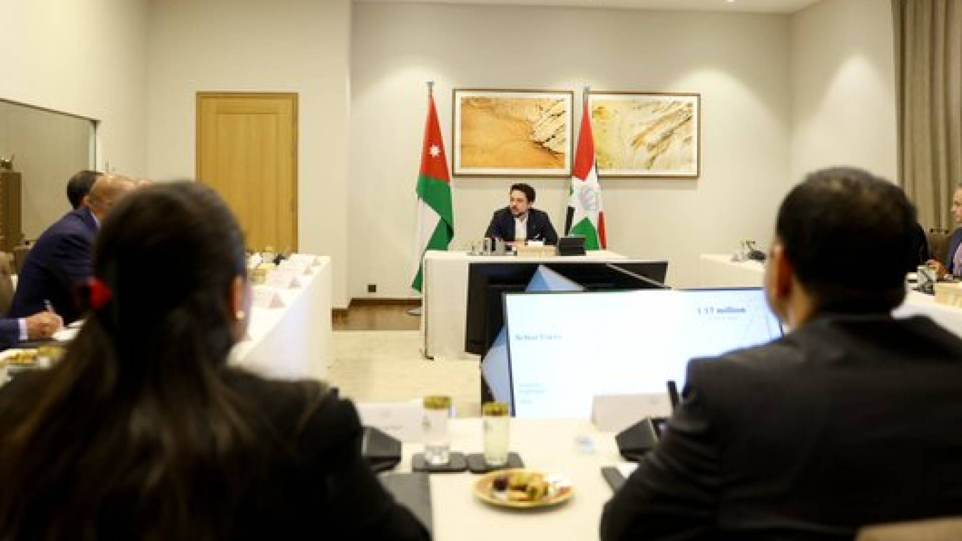 سمو الأمير الحسين بن عبدﷲ الثاني، ولي العهد، يترأس اجتماعا للمجلس الوطني لتكنولوجيا المستقبل لمتابعة سير العمل بمشاريعه