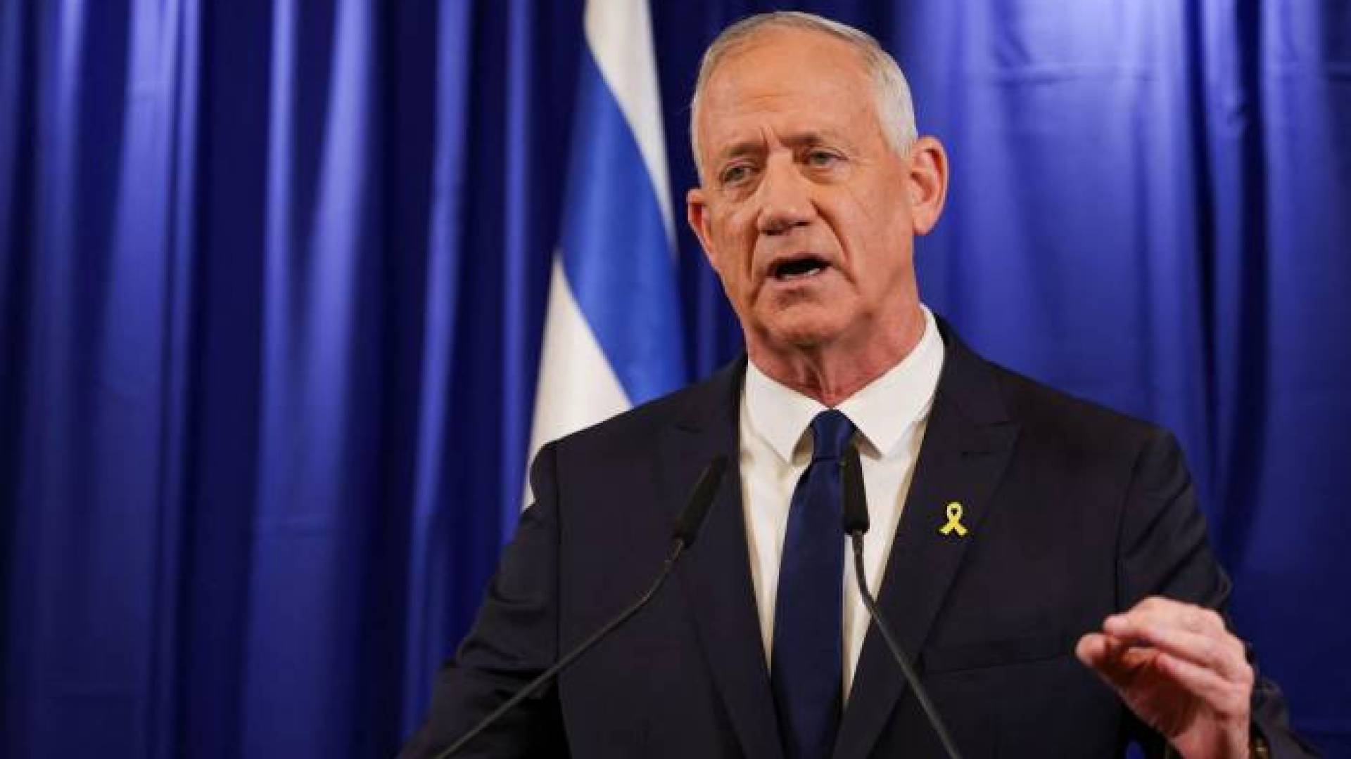 زعيم حزب "أزرق أبيض" والوزير السابق في حكومة الحرب بيني غانتس